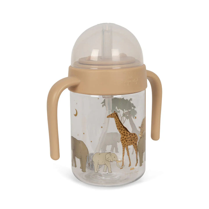KONGES SLOJD GLITTER DRINK BOTTLE WITH HANDLE: SAFARI