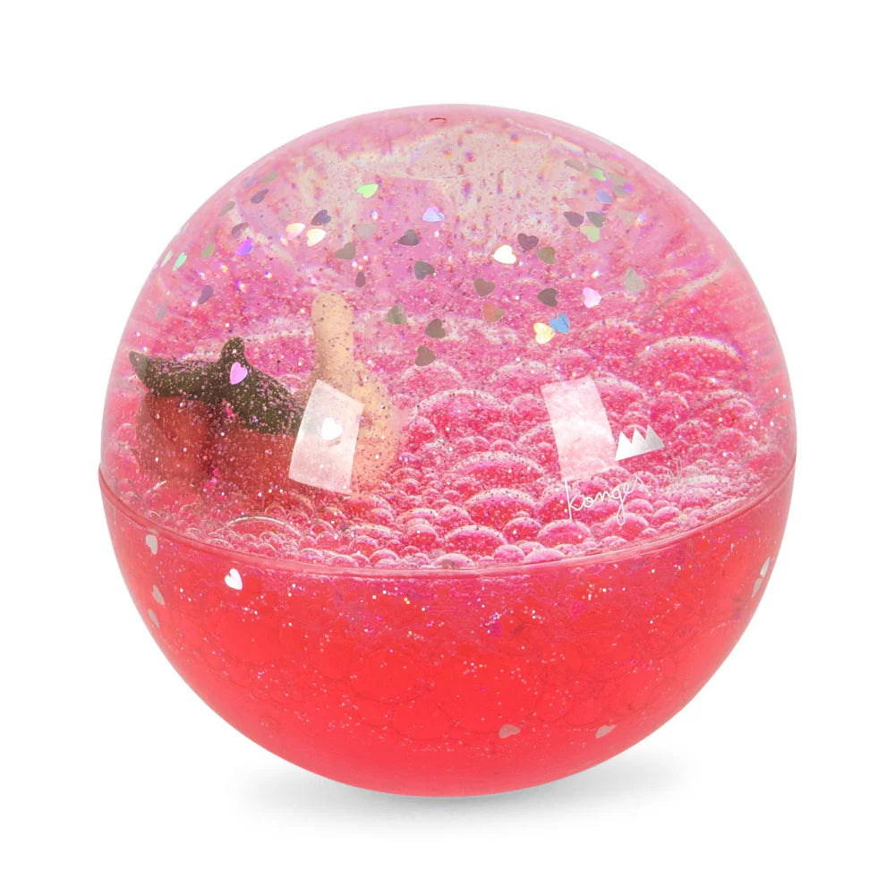 KONGES SLOJD GLITTER BOUNCING WATER BALL: CHERRY