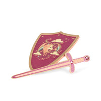 KONGES SLOJD PRINCESS SWORD AND SHIELD: PINK GLITTER