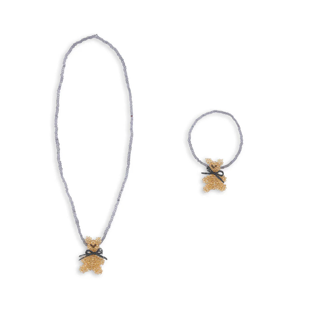 KONGES SLOJD TEDDY NECKLACE &amp; BRACELET 2PC: CAPTAIN&