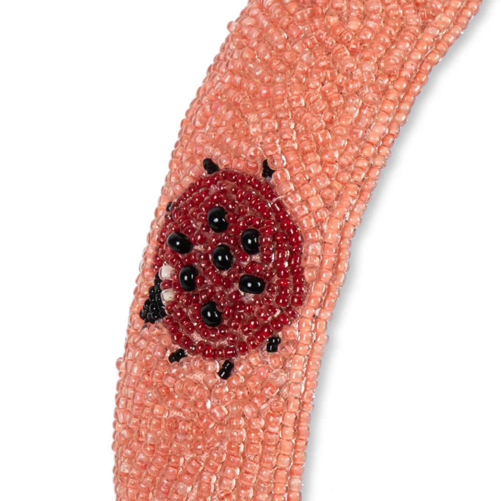 KONGES SLOJD BEADED HAIR BAND: LADYBUG