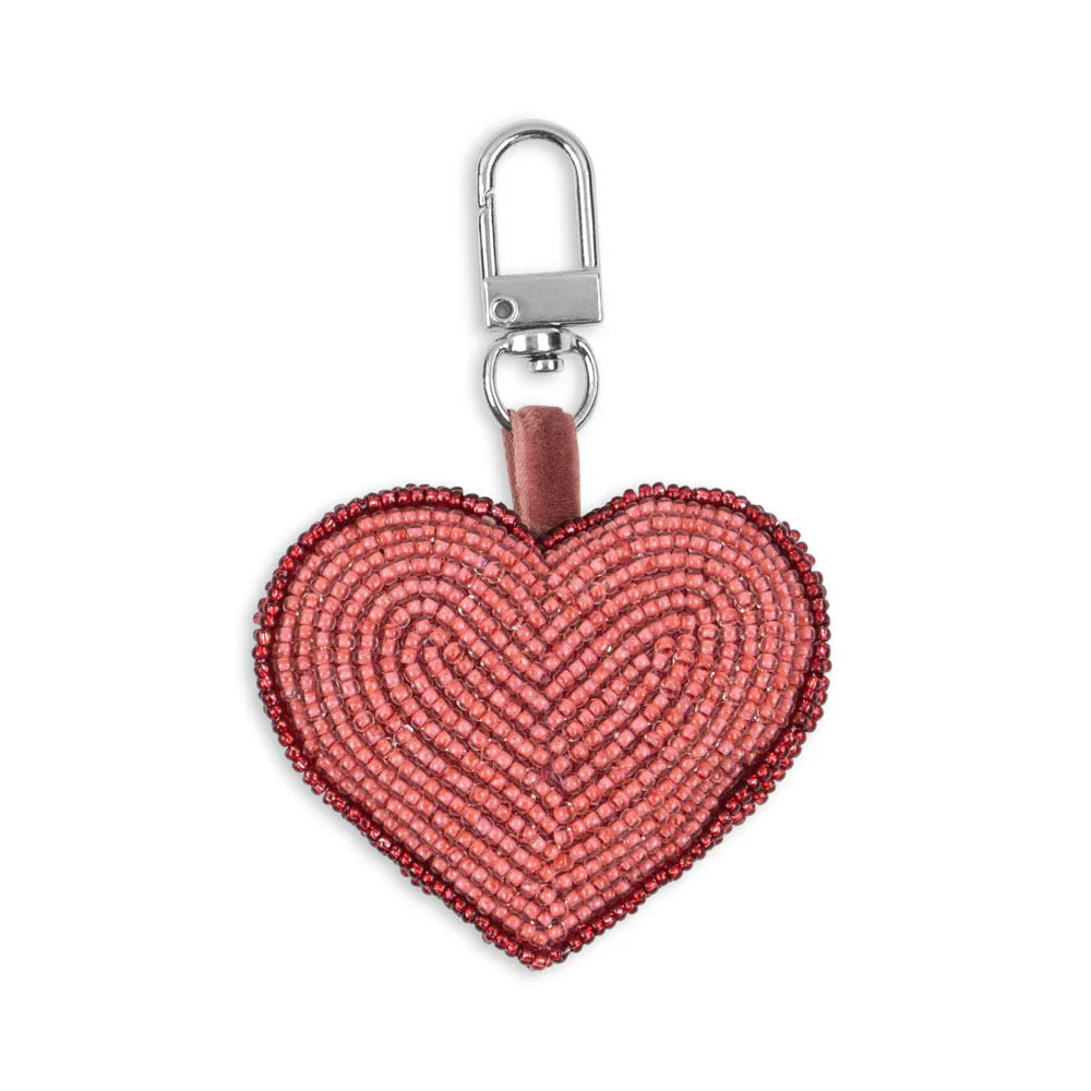 KONGES SLOJD BEADED KEY CHAIN: CHERRY