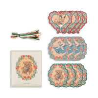 KONGES SLOJD CHRISTMAS GIFT TAGS 12 PK: DEER DIARY/TEDDY