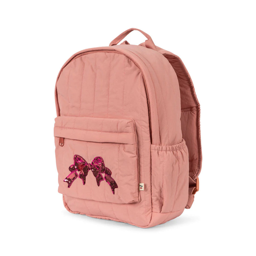 KONGES SLOJD JUNO QUILTED SEQUIN BACKPACK MIDI: ROSETTE