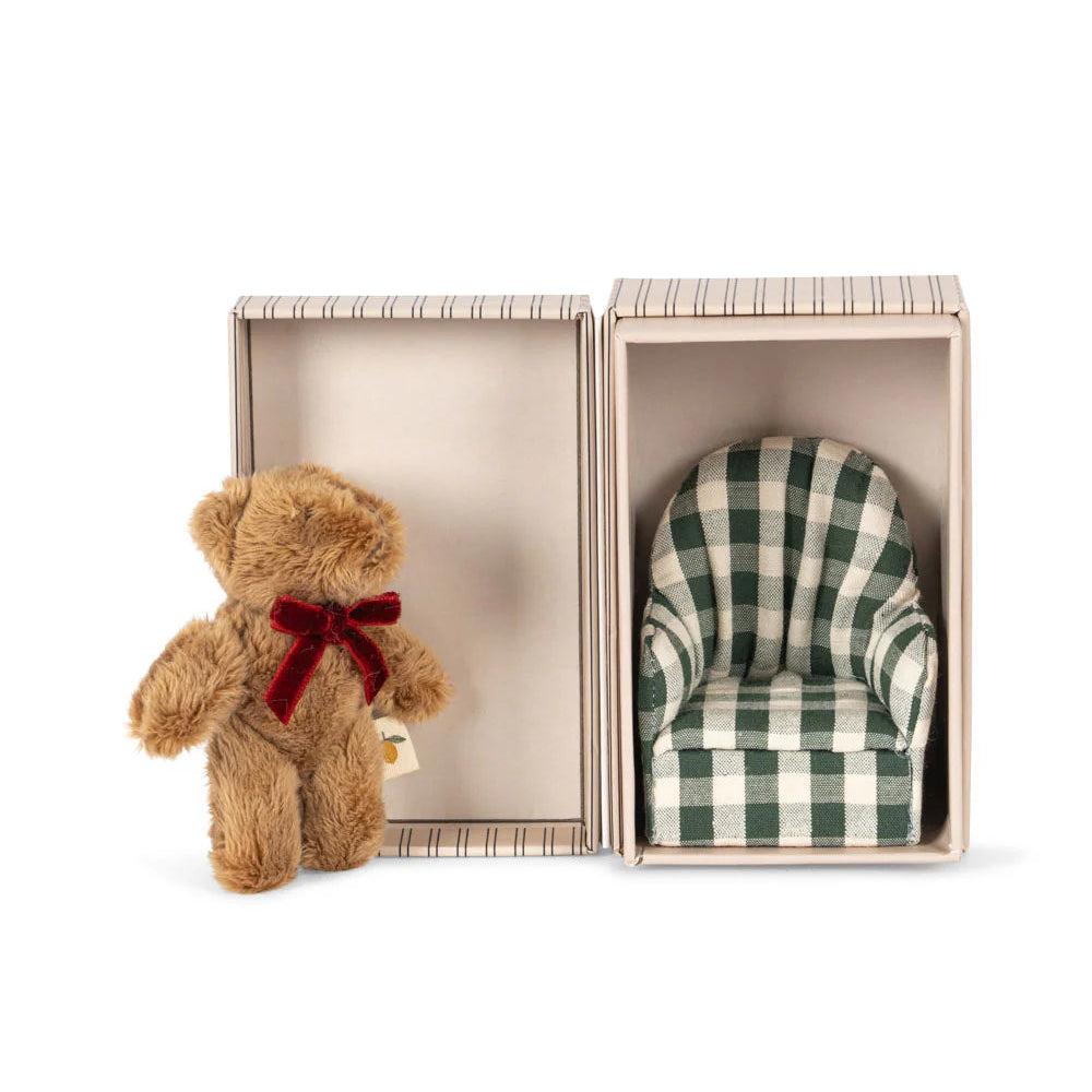 KONGES SLOJD KALLE TINY TEDDY: GREEN CHECK