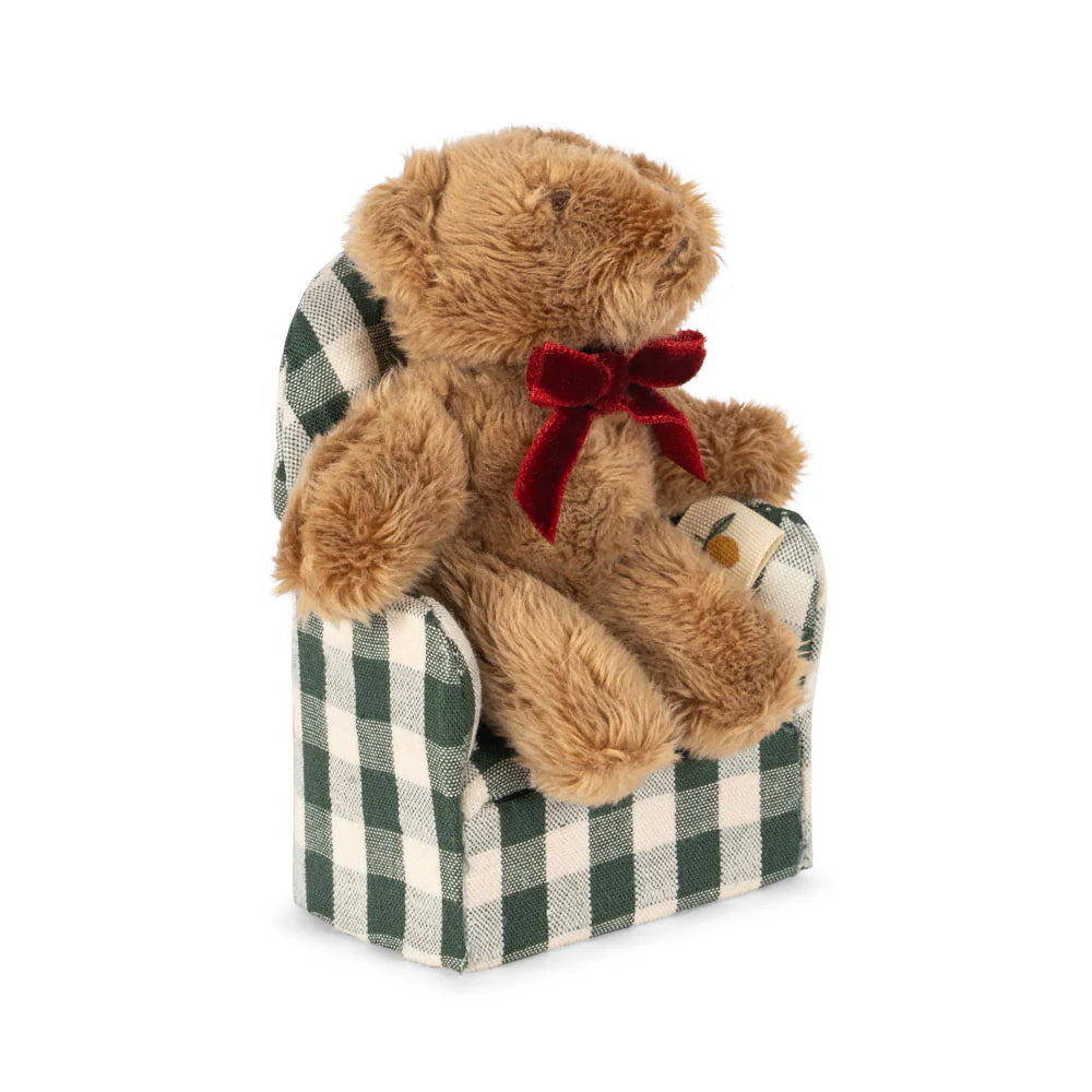 KONGES SLOJD KALLE TINY TEDDY: GREEN CHECK