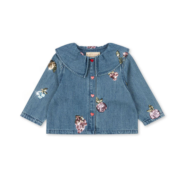 KONGES SLOJD MAGOT SEQUIN DENIM SHIRT: VITAMINS