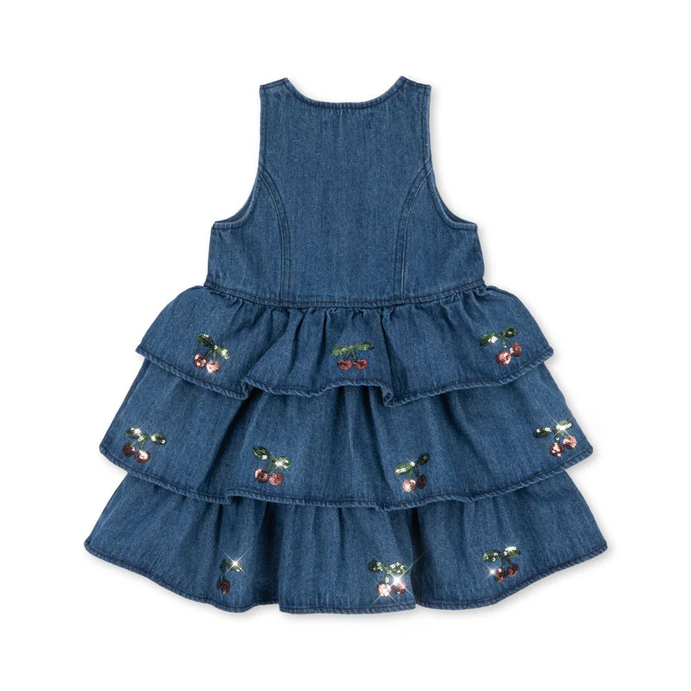 KONGES SLOJD ELBA DRESS: DENIM BLUE