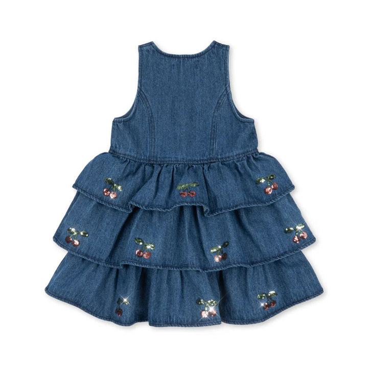 KONGES SLOJD ELBA DRESS: DENIM BLUE