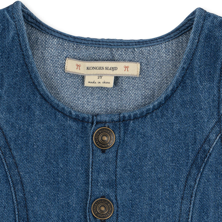 KONGES SLOJD ELBA DRESS: DENIM BLUE