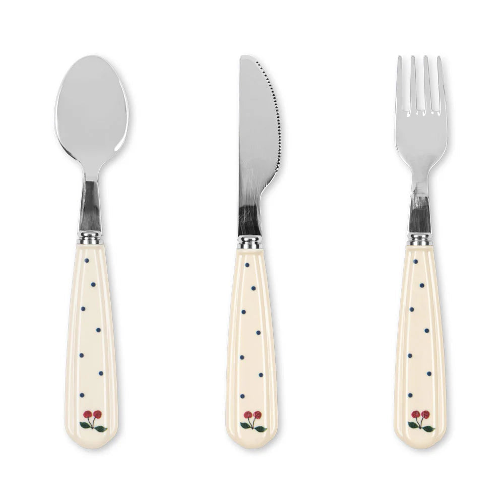 KONGES SLOJD CUTLERY SET: NAVY DOTS