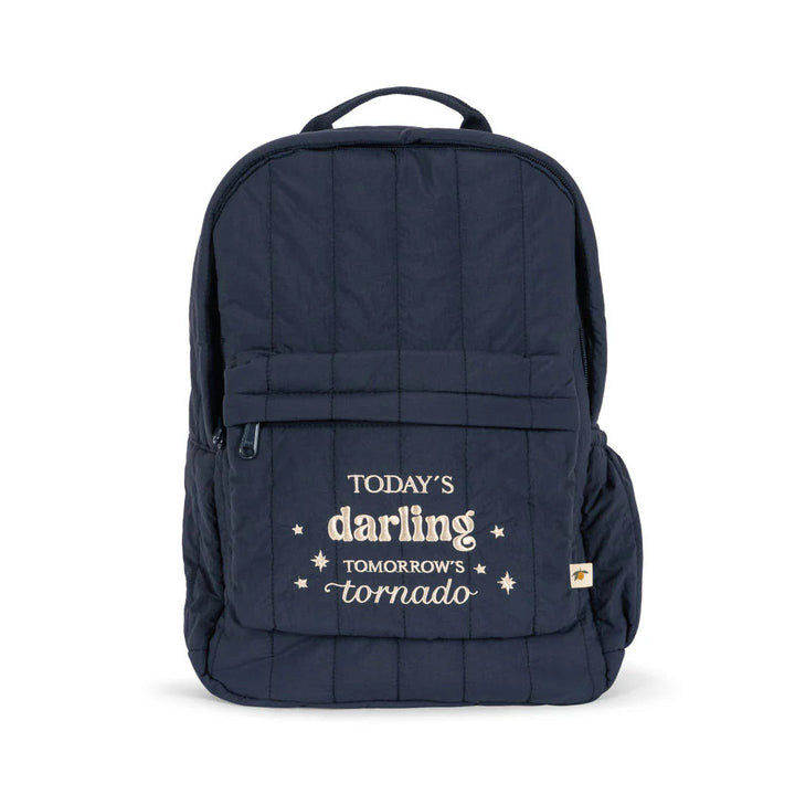 KONGES SLOJD JUNO QUILTED BACKPACK MIDI: TOTAL ECLIPSE