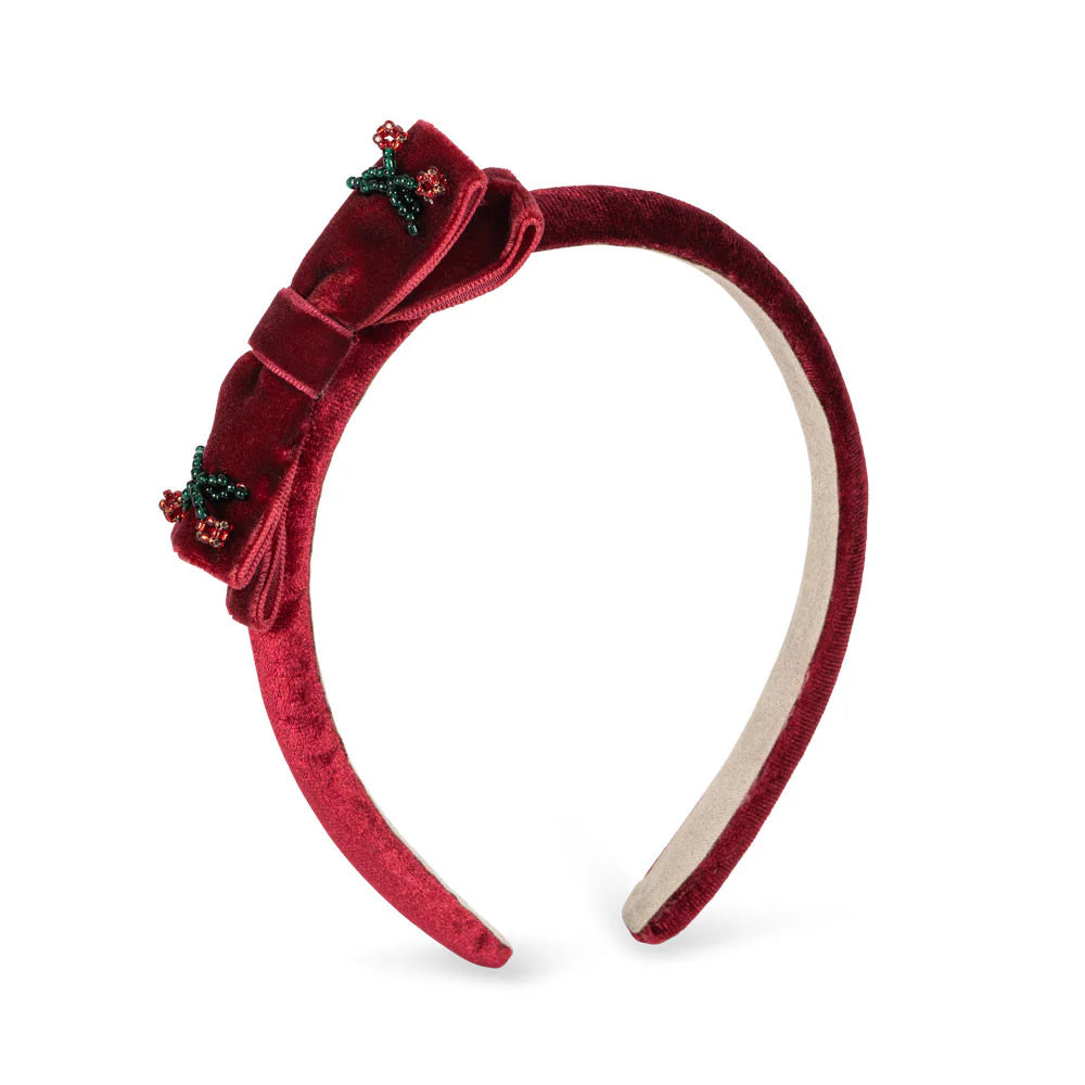 KONGES SLOJD JULIETTE BOW HAIR BAND: RIO RED