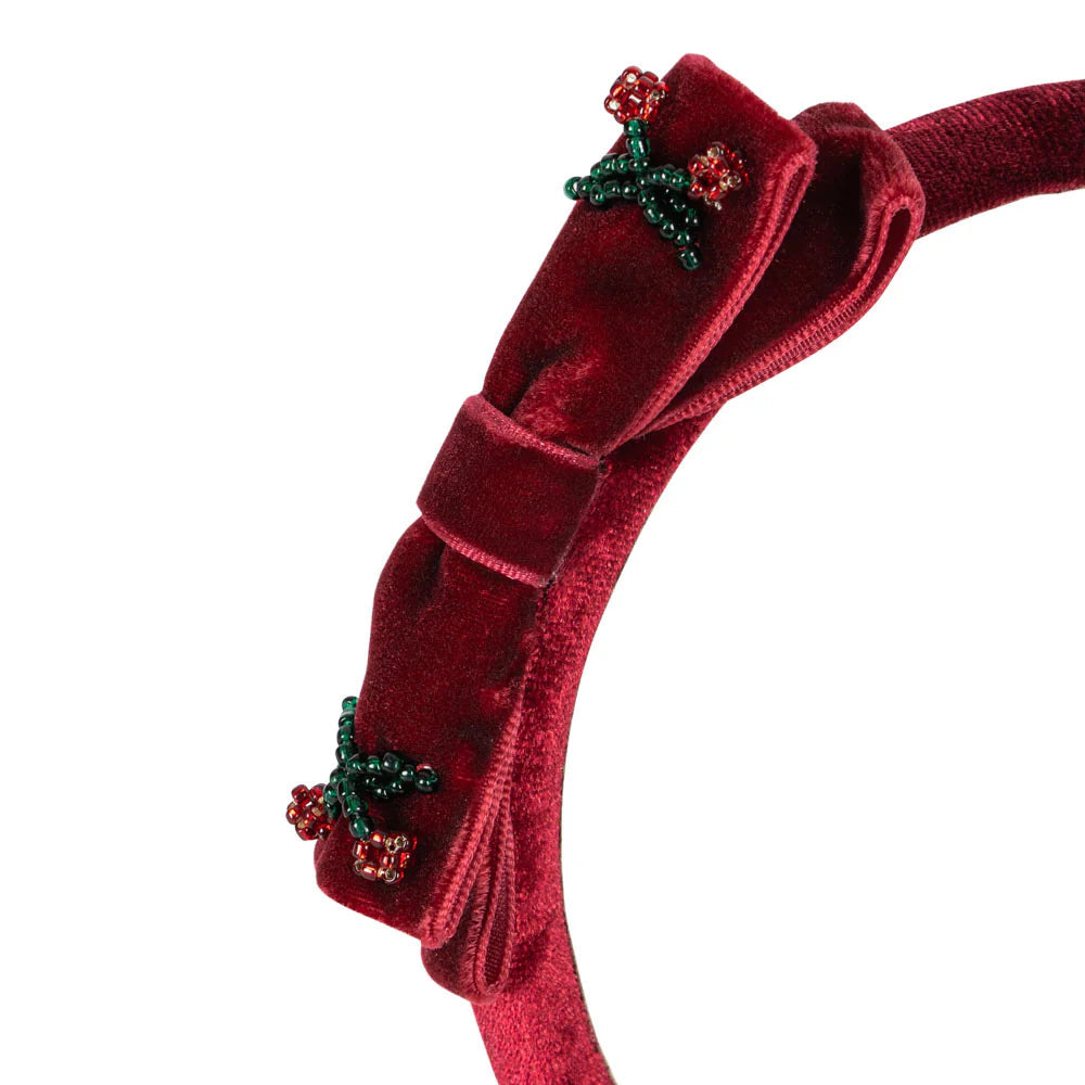 KONGES SLOJD JULIETTE BOW HAIR BAND: RIO RED