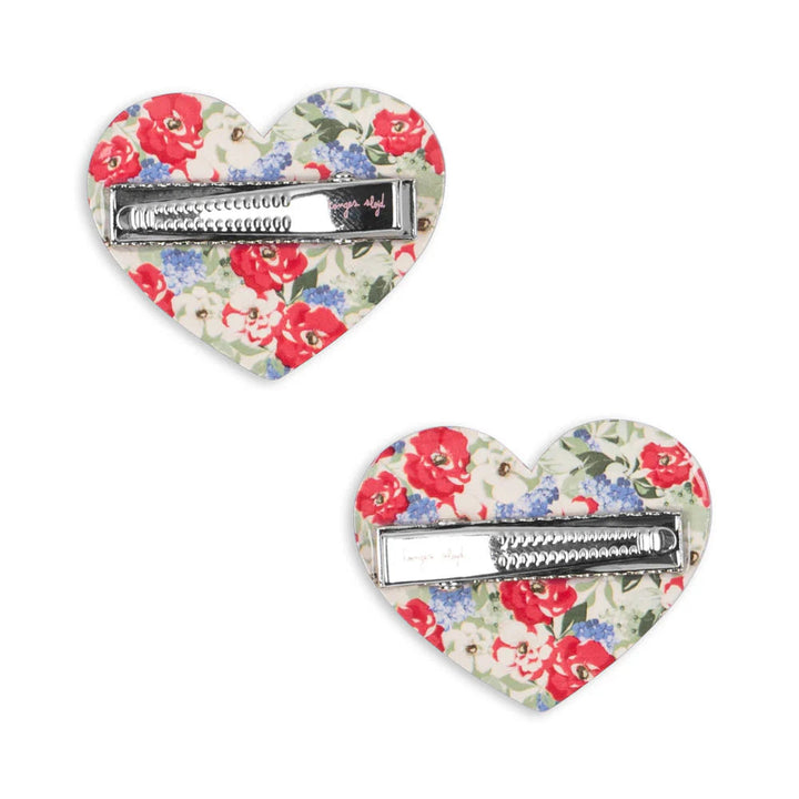 KONGES SLOJD VILMA BOW HAIR CLIP 2PC: FLORIS