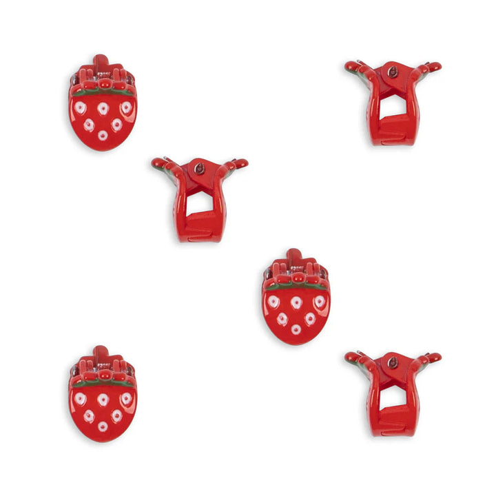 KONGES SLOJD MINI FRAISE HAIR CLAWS 6PC