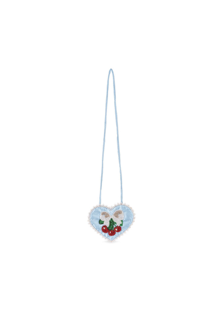 Konges Sløjd Beaded Heart Mini Purse Ashley Blue