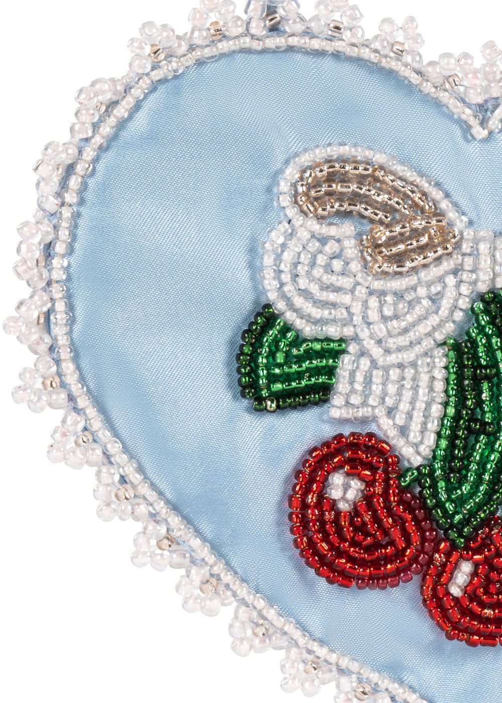 Konges Sløjd Beaded Heart Mini Purse Ashley Blue