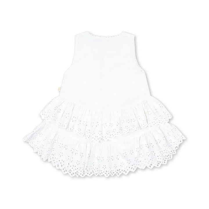 KONGES SLOJD EVELINA DRESS: BRIGHT WHITE