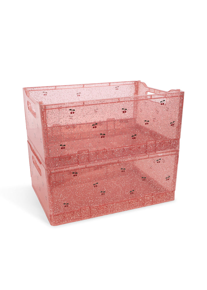 Konges Sløjd Glitter Storage Box 2pc Sparkling Blue