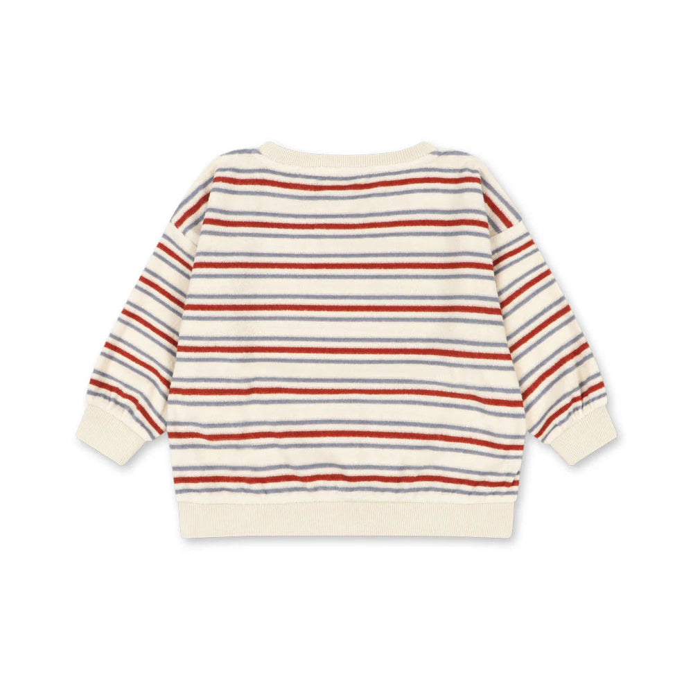 KONGES SLOJD ITTY RIB SWEAT SHIRT: STRIPE WINDS