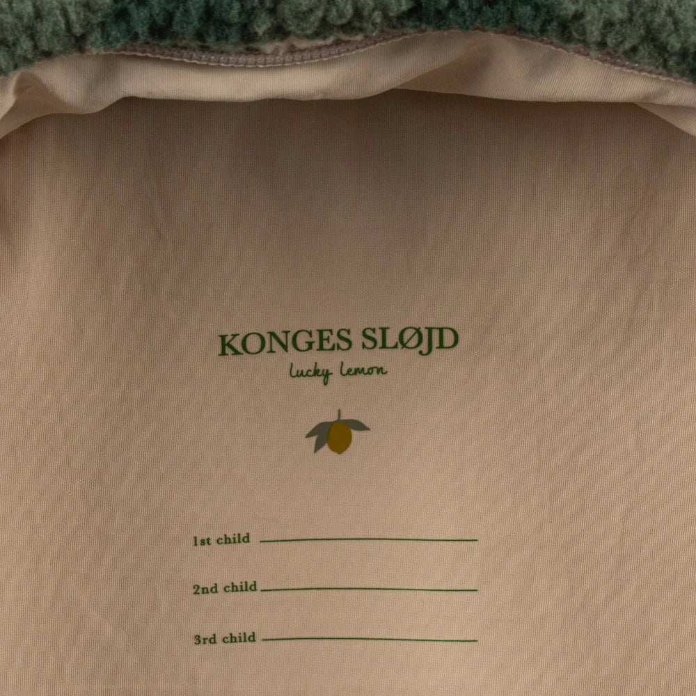 KONGES SLOJD JODY TEDDY BACKPACK: GREEN CHECK