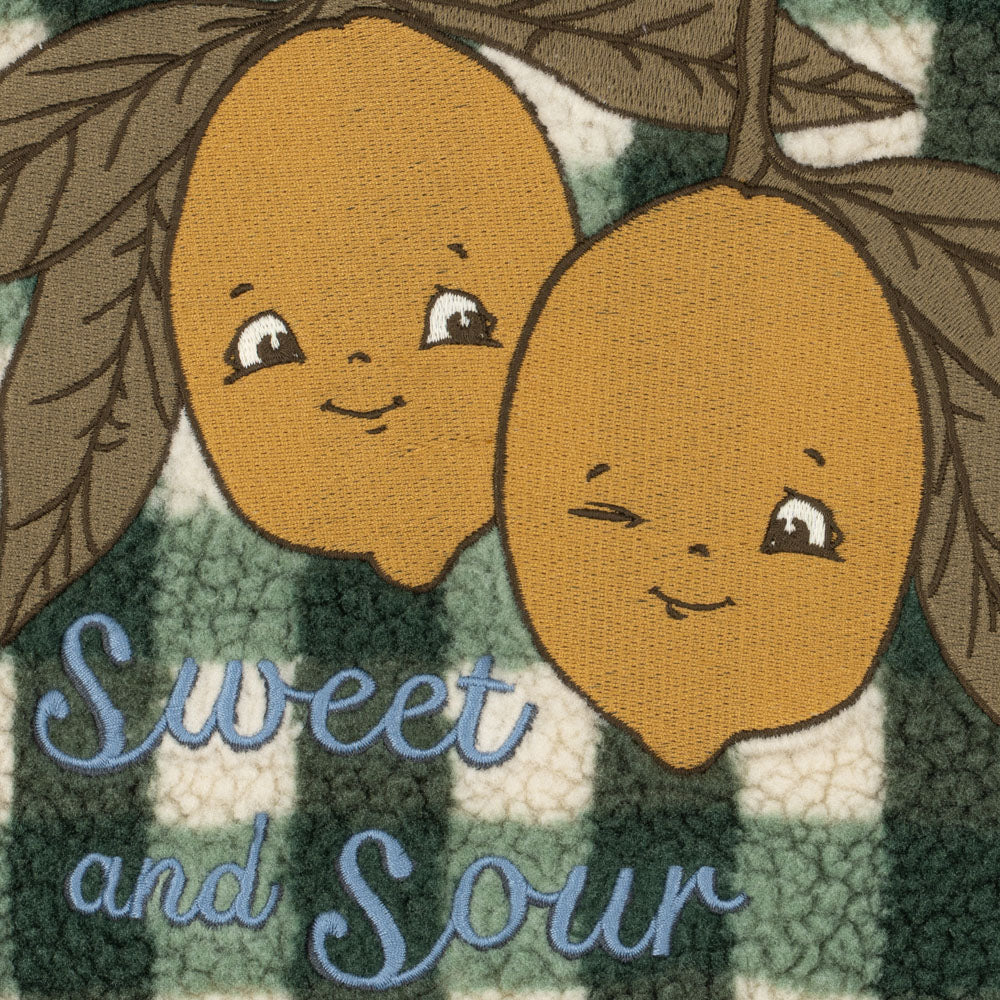 KONGES SLOJD JODY TEDDY VEST: GREEN CHECK