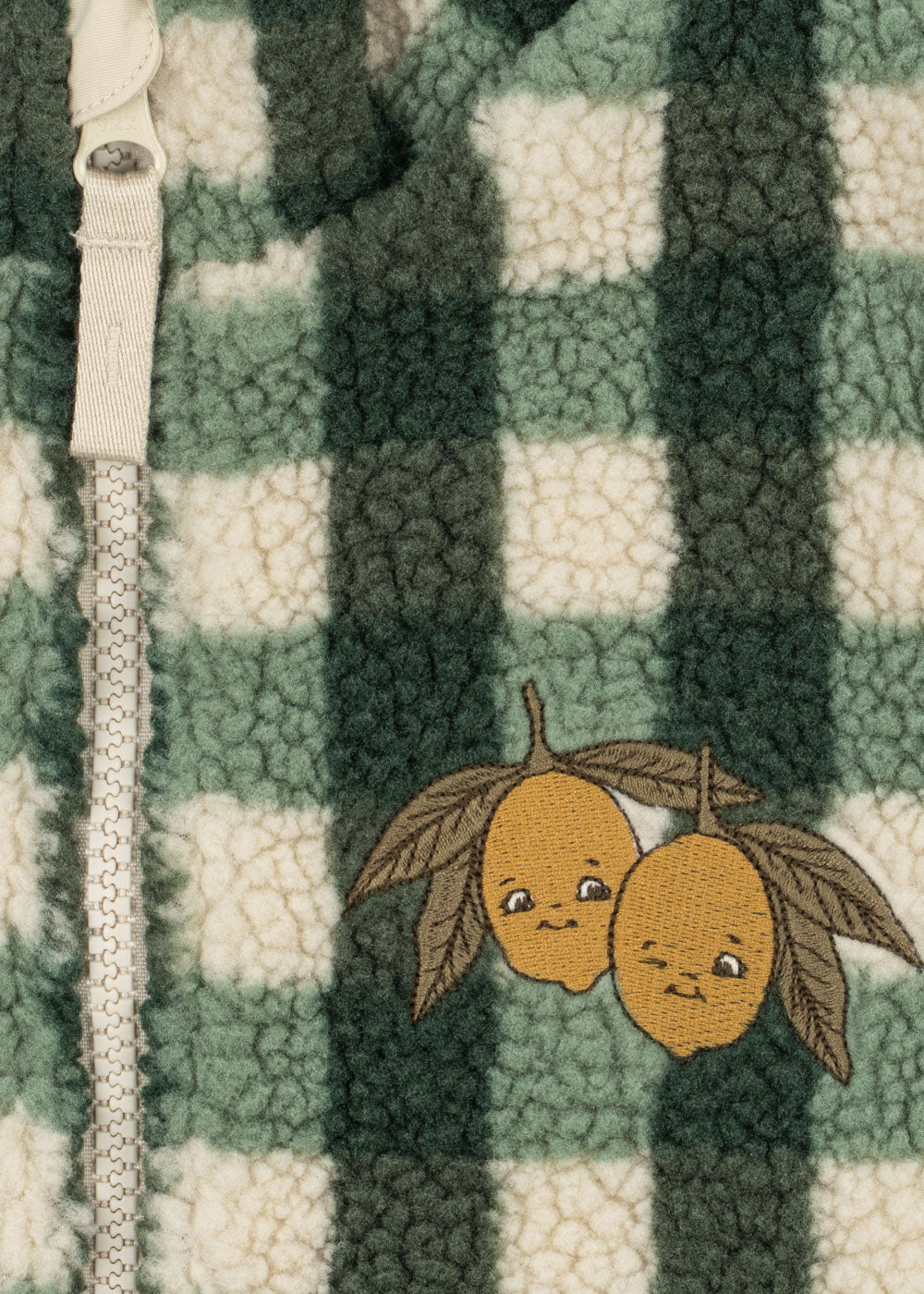 Konges Sløjd Jody Teddy Vest Green Check - packshot