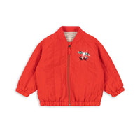 KONGES SLOJD JUNO SEQUIN BOMBER JACKET: FIERY RED