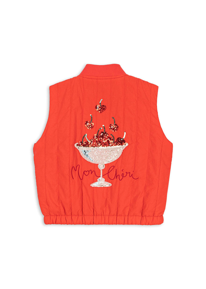 Konges Sløjd Juno Sequin Vest Fiery Red - packshot
