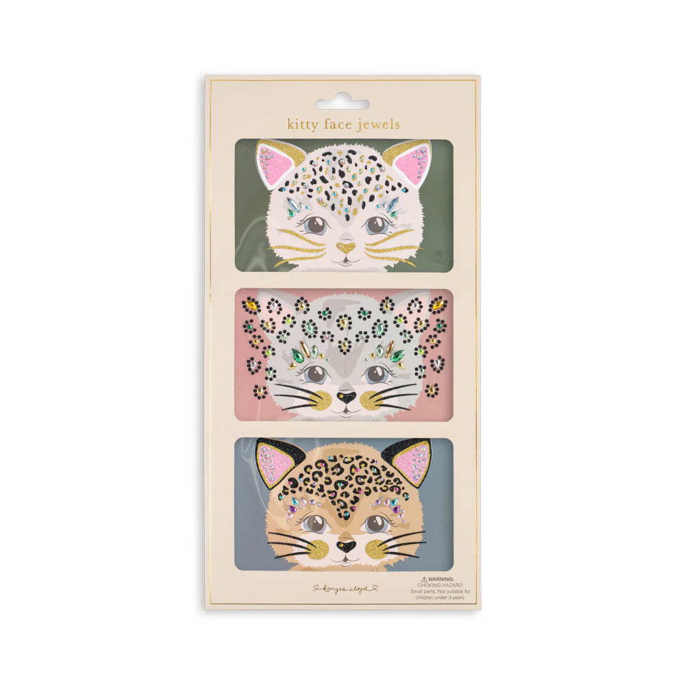 Konges Sløjd Kitty Face Jewels - kids stick-on face jewels