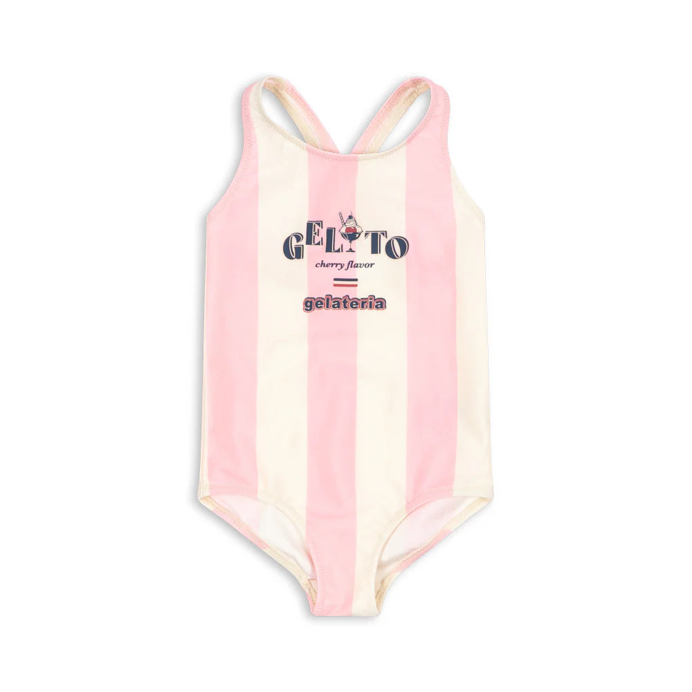 KONGES SLOJD POMIA SWIMSUIT: CANDY ROSE STRIPE