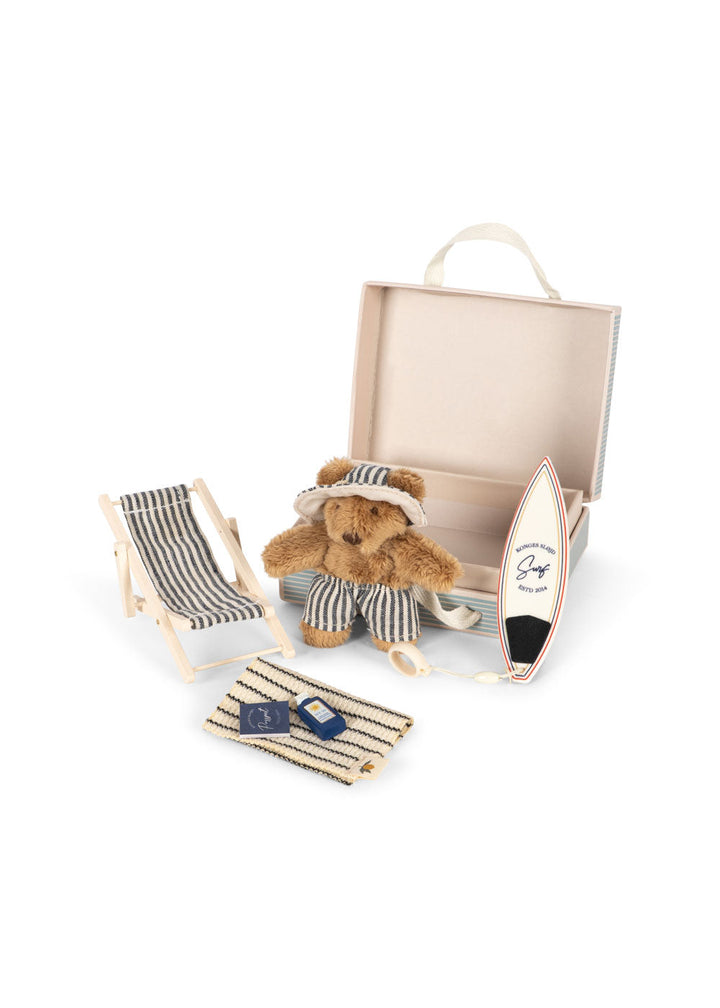 Konges Sløjd Tiny Teddy Travel Blue Stripe - packshot