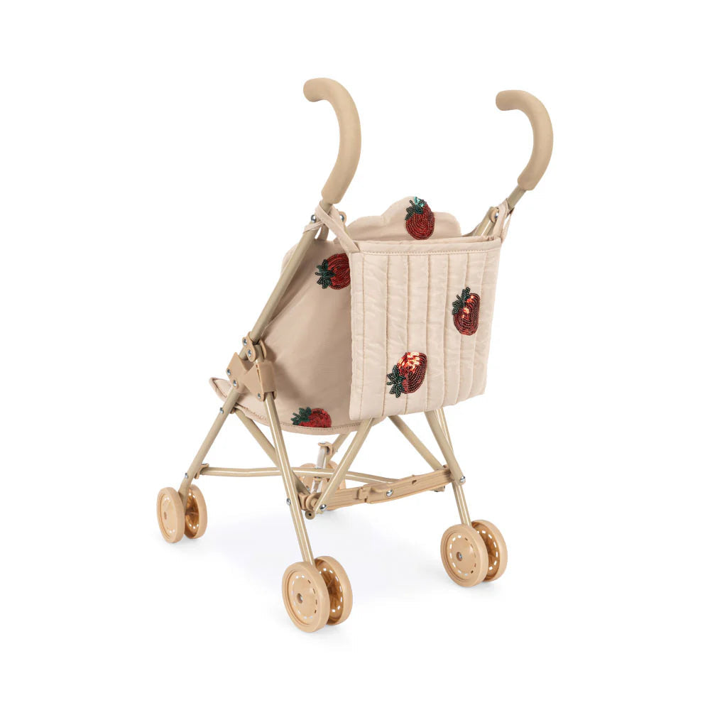 KONGES SLOJD TULLE DOLL STROLLER: STRAWBERRY