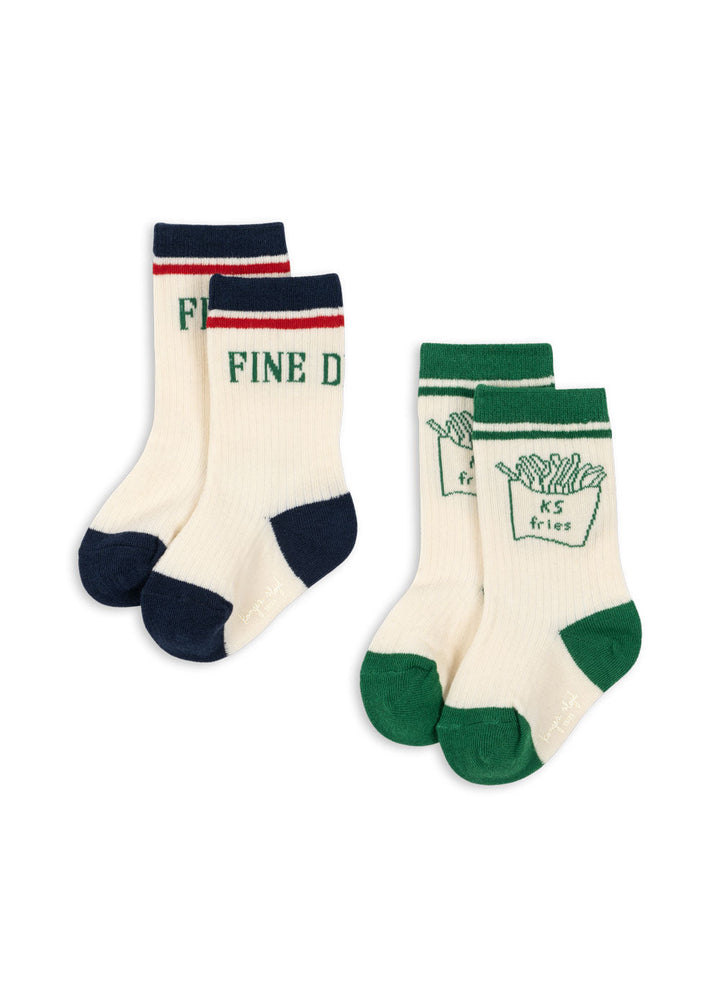 Konges Sløjd Fries Rib Socks 2pc - packshot