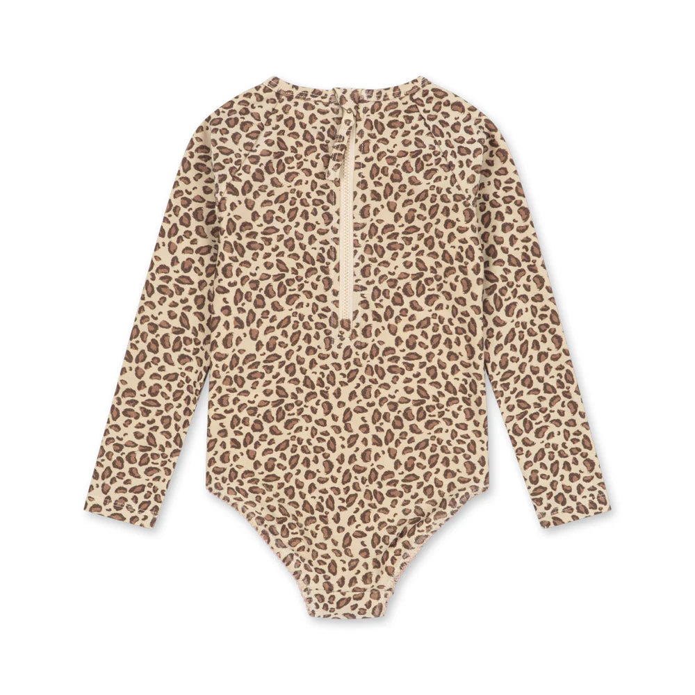 KONGES SLOJD KITTY L/SLEEVE SWIMSUIT: LEO