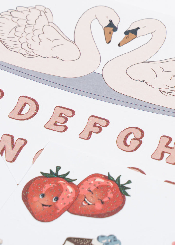 Konges Sløjd Back to School Stickers Swan - packshot