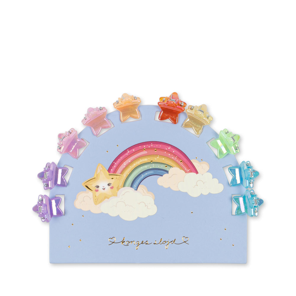 Konges Sløjd 10 Pack Mini Star Hair Claws Multi