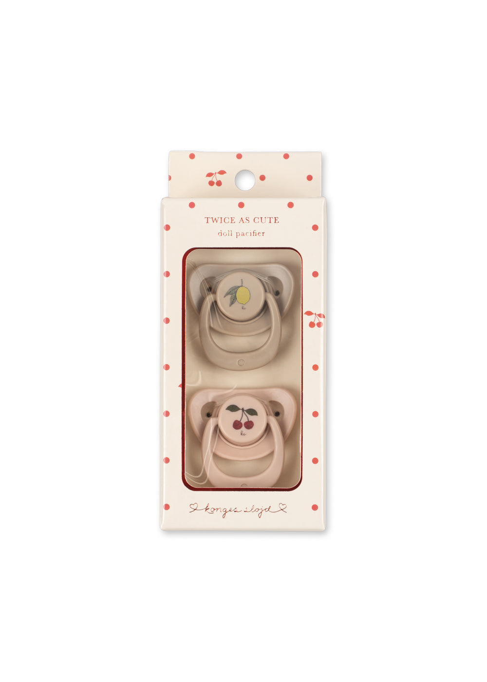 Konges Sløjd 2 Pack Doll Pacifier Cherry Lemon