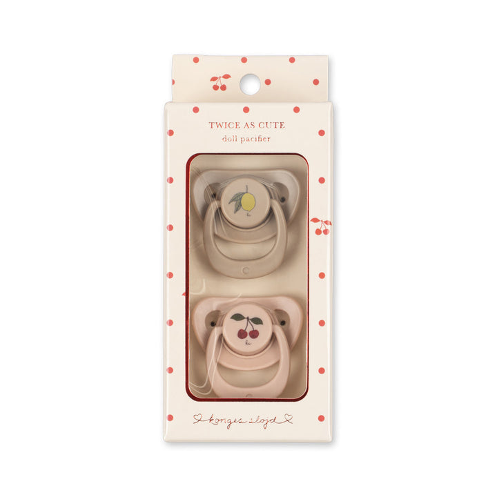 Konges Sløjd 2 Pack Doll Pacifier Cherry/Lemon