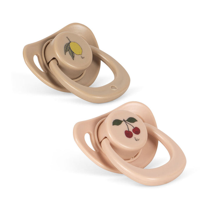 Konges Sløjd 2 Pack Doll Pacifier: Cherry/Lemon - alternate angle