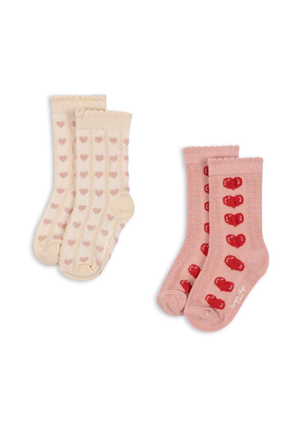 Konges Sløjd 2 Pack Heart Socks: Heart Mix - packshot