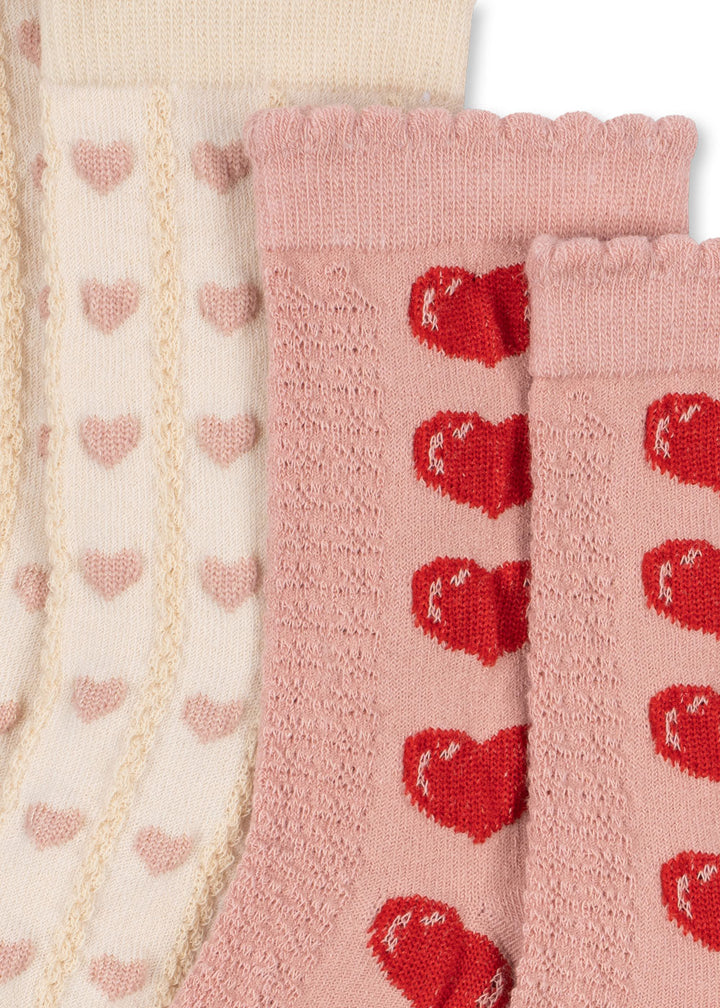 Konges Sløjd 2 Pack Heart Socks: Heart Mix - packshot