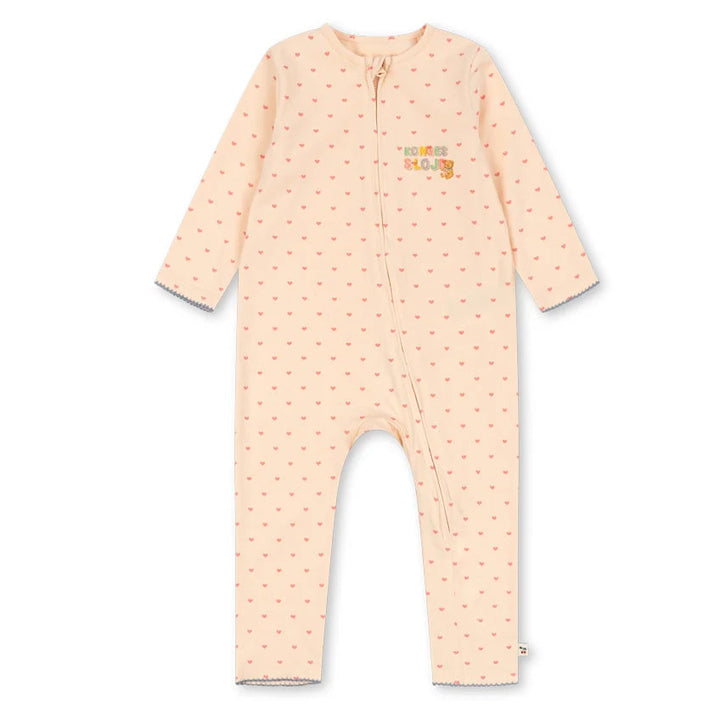 KONGES SLOJD BASIC ZIP ONESIE GOTS: TEDDY COEUR