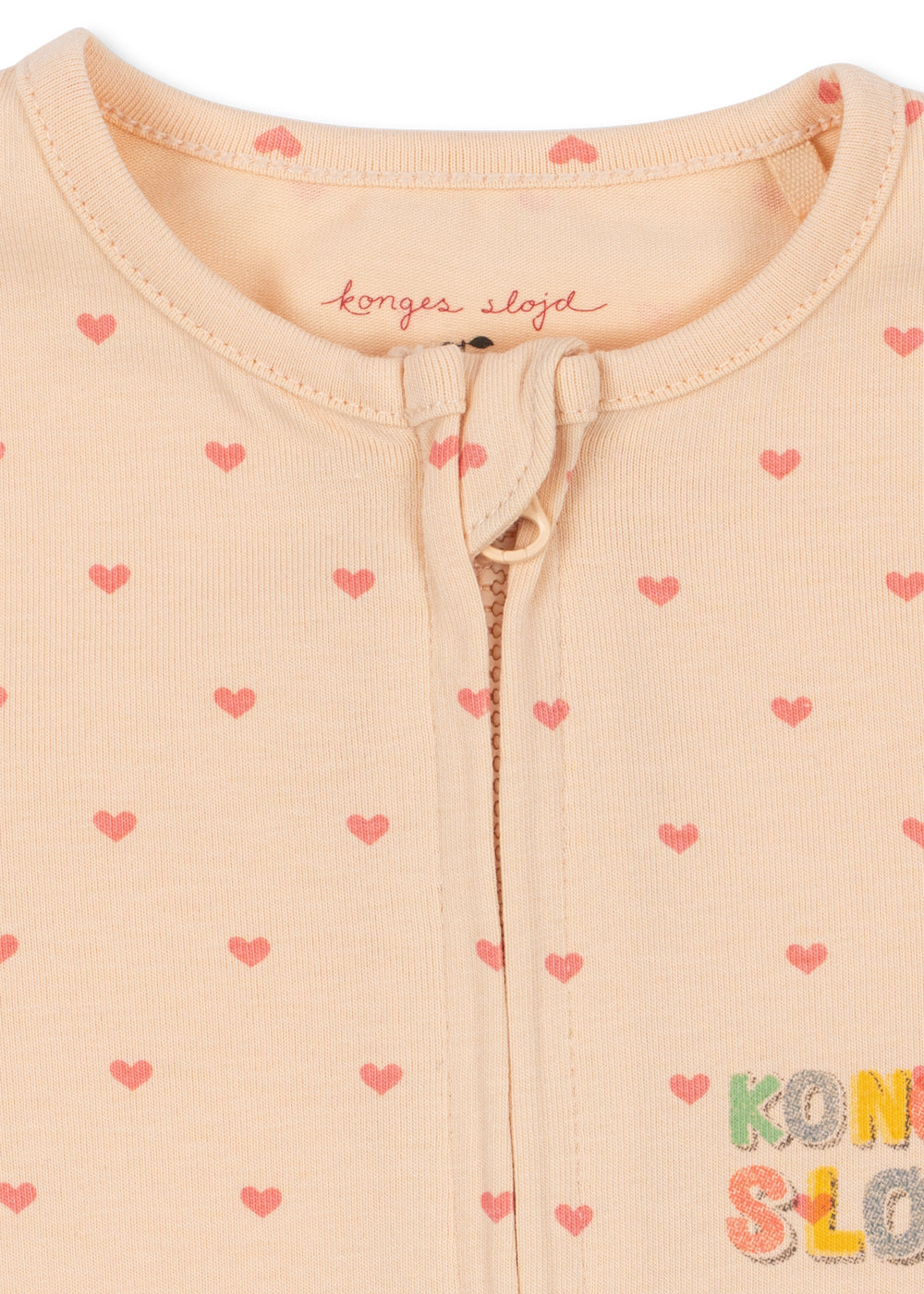 Konges Sløjd Basic Zip Onesie GOTS Teddy Coeur