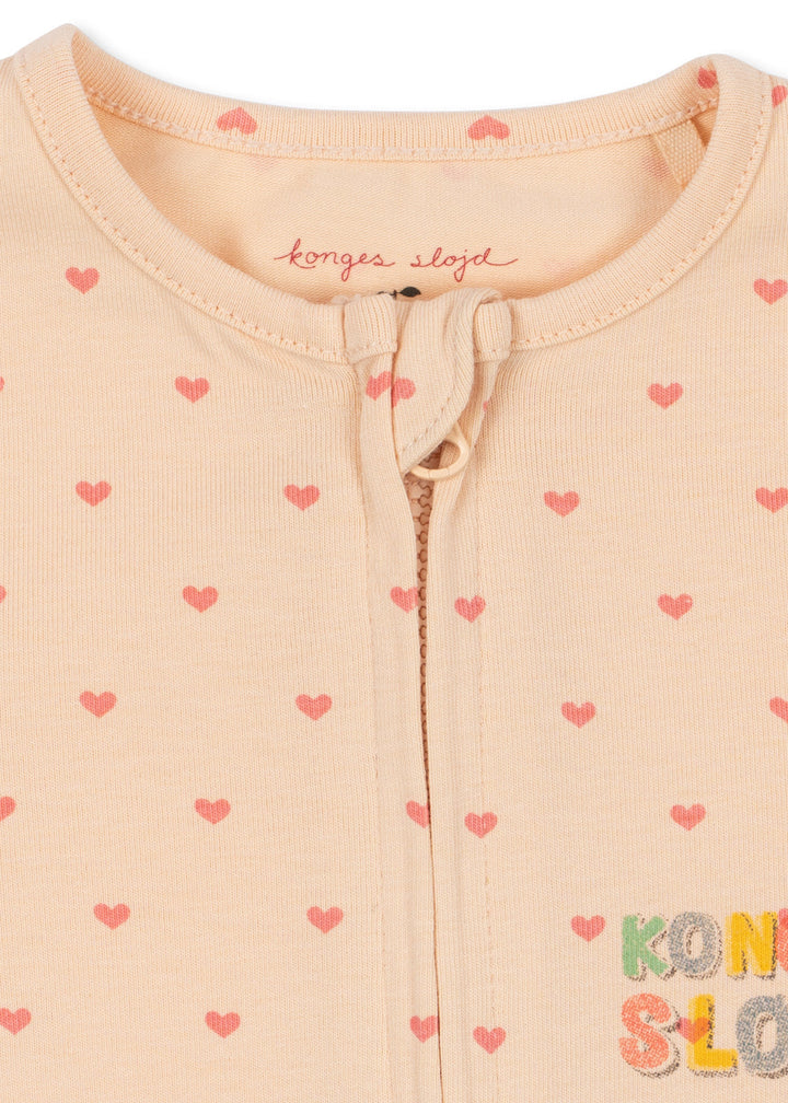 Konges Sløjd Basic Zip Onesie GOTS Teddy Coeur