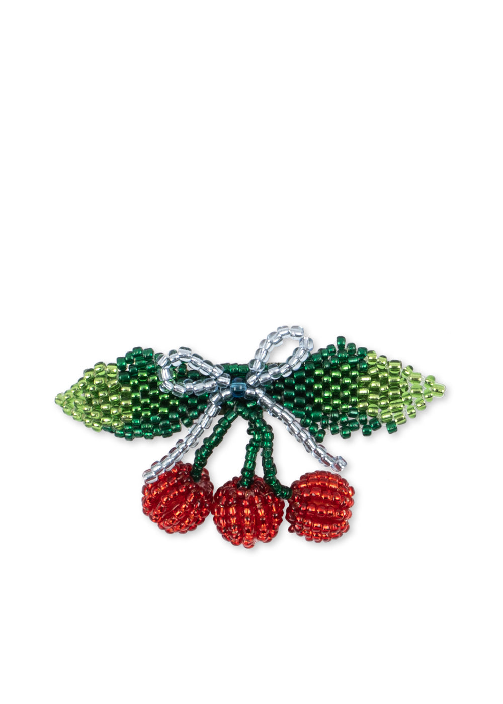 Konges Sløjd Beaded Cherry Bow Big Hair Clip: Cherry - packshot
