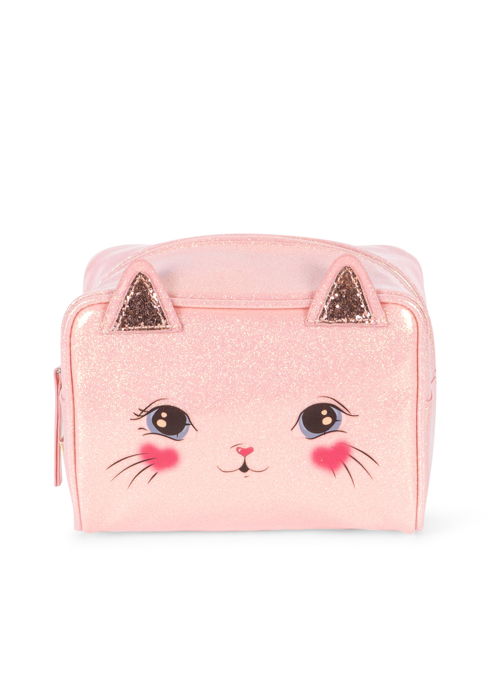 Konges Sløjd Cat Pouch: Cerise Glitter Pink - angle 1