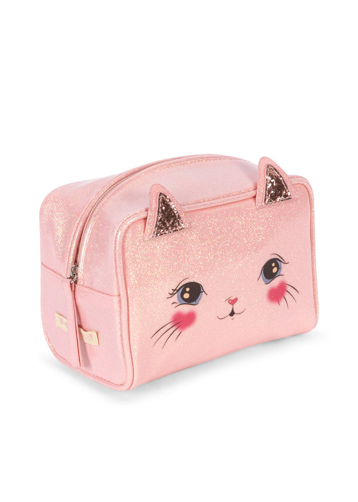 Konges Sløjd Cat Pouch: Cerise Glitter Pink - angle 2