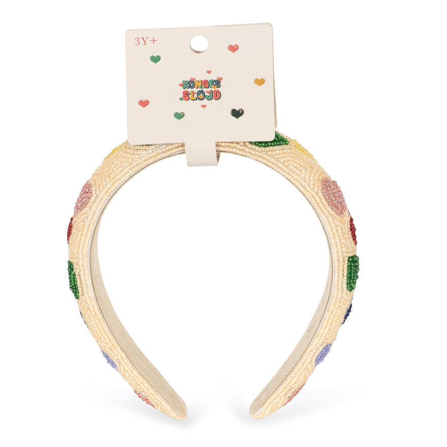 Konges Slojd Coeur Beaded Hair Brace Coeur Colore